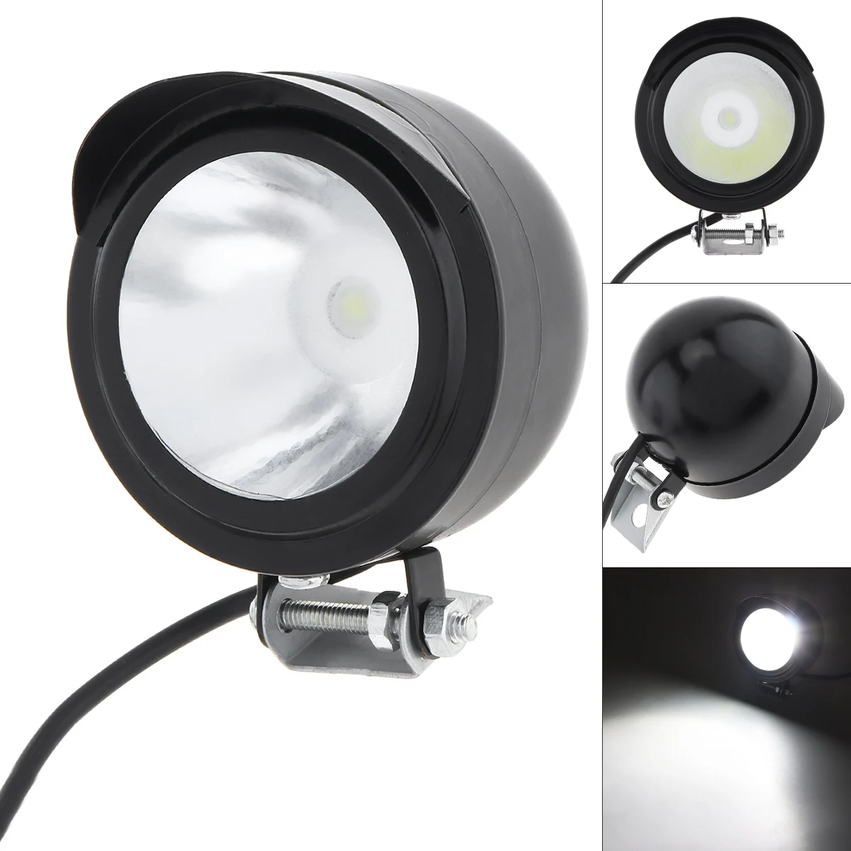 

18W 300LM Metal ABS Motorcycle Headlight LED Driving Spotlights Electric Auto Car Light-emitting Headlamp Light