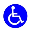 YJZT 13CM*13CM Disabled Wheelchair Handicap Round PVC Fashion Car Sticker Decal 11-00079 ► Photo 2/2