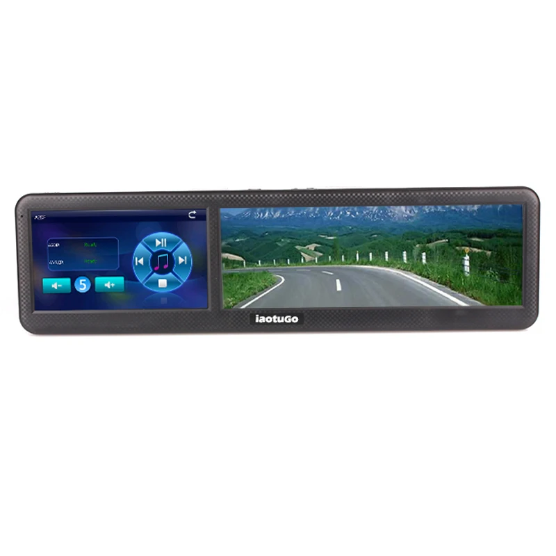 IaotuGo 4 3 &quotАвтомобильный GPS с зеркалом заднего вида MTK навигатор 800 МГц bluetooth AV in FM 4G