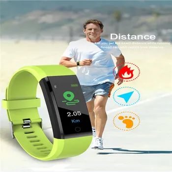 

Smart Fitness Pedometer Watch Waterproof Bluetooth Heart Rate Monitor Sport Running Pedometer for IOS Andriod Fitness Watch