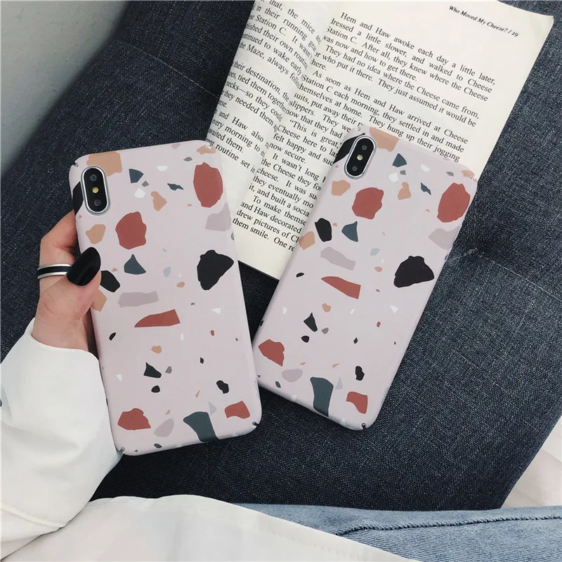 

ZRICKIE Geometric Phone Case For iPhone X XS MAX Hard PC Full Cover For iPhone XR 7 8 6 6S Plus Slim Matte Cover Cases