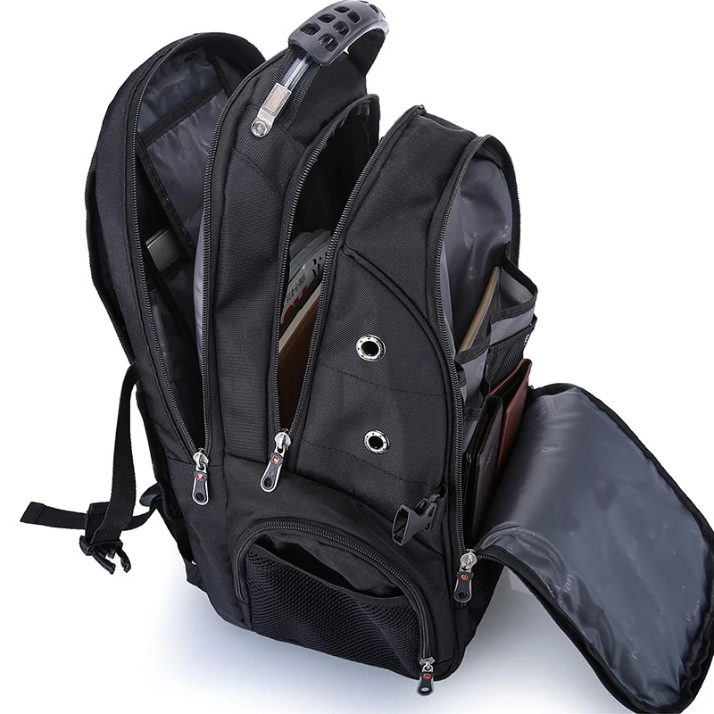 Фирменный дизайн, швейцарский рюкзак для ноутбука 16 дюймов, внешние Компьютерные рюкзаки для мальчиков, Противоугонный рюкзак, мужские водонепроницаемые школьные сумки