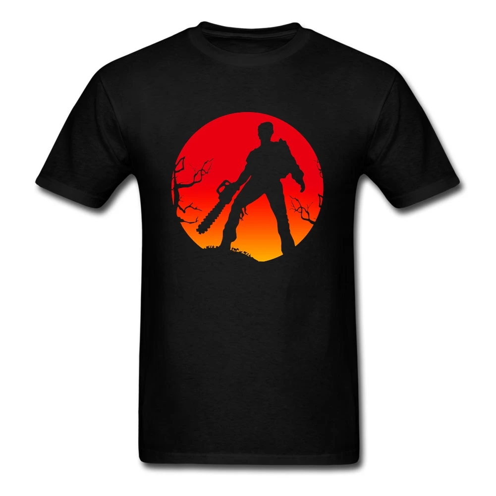 Ash Vs The Evil Dead Camiseta винтажные мужские футболки с коротким рукавом хлопковая Футболка с круглым вырезом для подростков - Цвет: Черный
