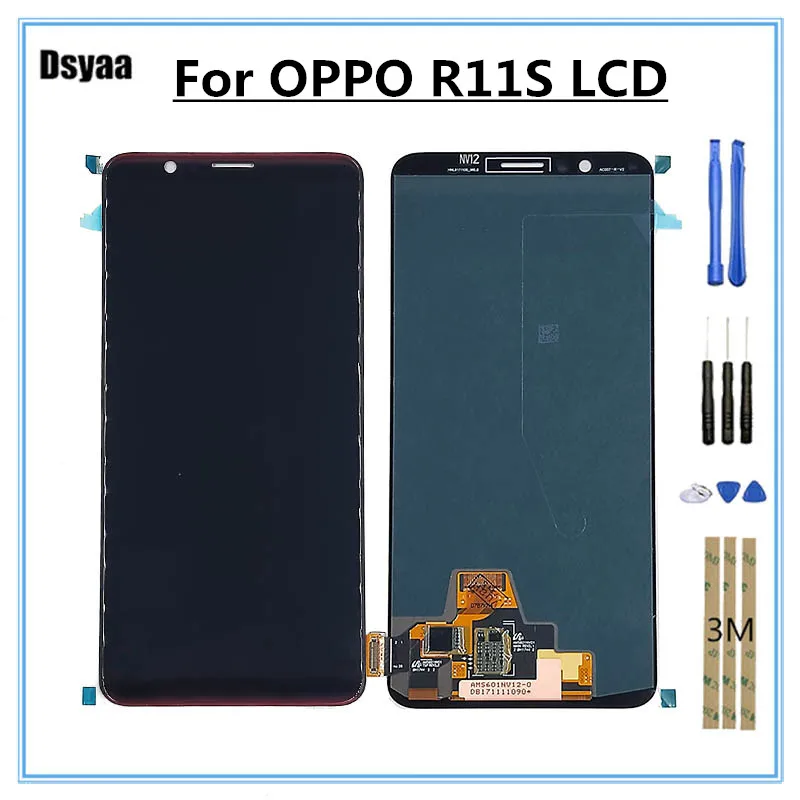 

6.01 Inch for OPPO R11s LCD Display Touch Screen Digitizer Assembly White Black