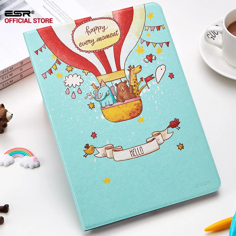 ESR Eaglet Balloon Paris Painted Flip PU Leather for IPad Air 2 Case for Apple IPad Air 2 IPad 6 Smart Case Cover Shell