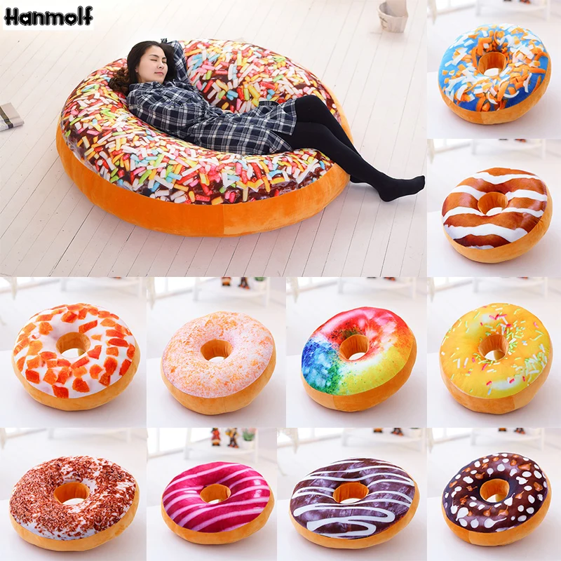 big plush donut pillow