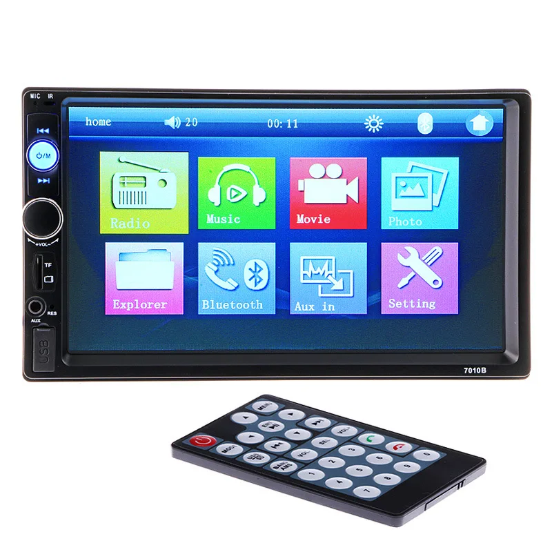 

7 inch car radio MP4 MP5 OLED color screen music player Bluetooth hands-free calling car MP3 card machine reversing visual