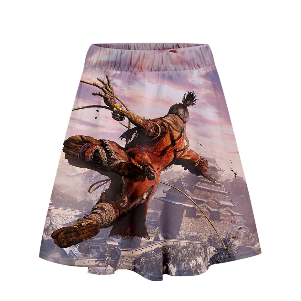 2019 2018 3D Sekiro Shadow Die Twice повседневная юбка с принтом женская летняя сексуальная юбка 2019 Повседневная Женская Горячая Распродажа юбки плюс