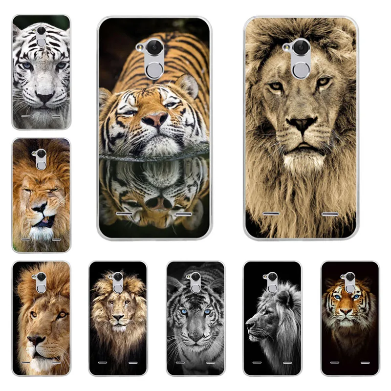

zte blade v7 lite Case,Silicon Tigers lions Painting Soft TPU Back Cover for zte blade v7 lite Protect Phone cases shell