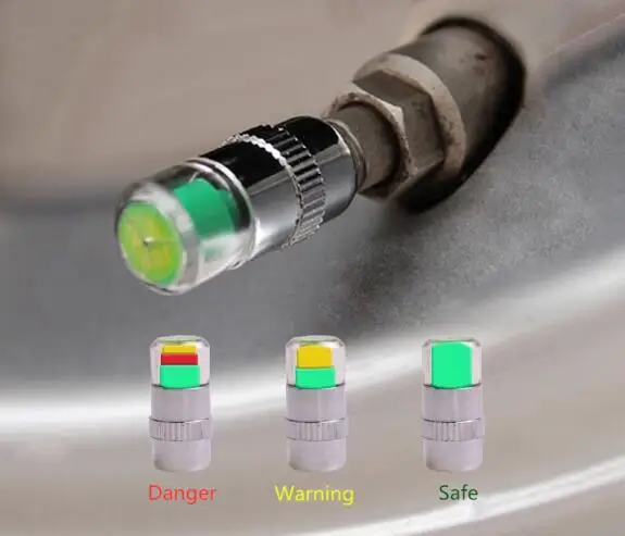 4PCS 2.4Bar 30PSI Car Auto Tire Pressure Monitor Valve Stem Caps Sensor Indicator Eye Alert Diagnostic Tools Kit | Автомобили и