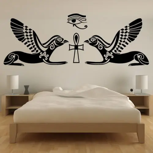 Us 8 94 27 Off Ancient Egypt Vinyl Wall Decal Horus Hieroglyph Wallpaper Home Bedroom Decor Egyptian Horus Hieroglyph Wall Sticker Az278 In Wall