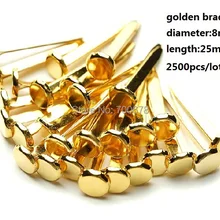 2500 шт./партия, круглые металлические штифтики для скрапбукинга, украшение для студентов, сделай сам, вязка, диаметр 8 мм, длина 25 мм