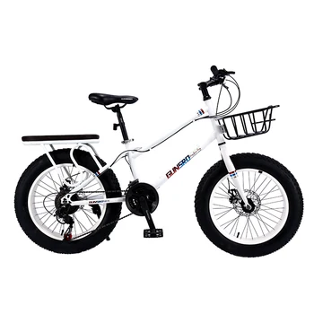 

KUBEEN Snow Bike Folding MTB 20" 7 21 24 27 speed double disc mountain Bicycle Suspension Steel Frame 4" Tire aluminum wheel