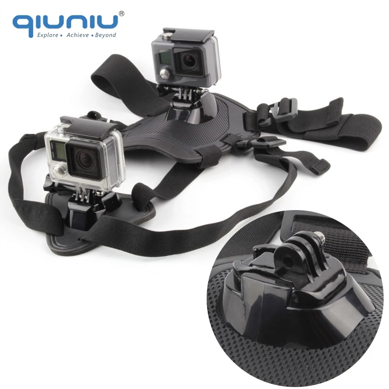 

QIUNIU For GoPro Accessories Fetch Dog Pet Harness Chest Strap Shoulder Belt Mount for GoPro Hero 1 2 3 3+ 4 5 6 for Xiaomi Yi
