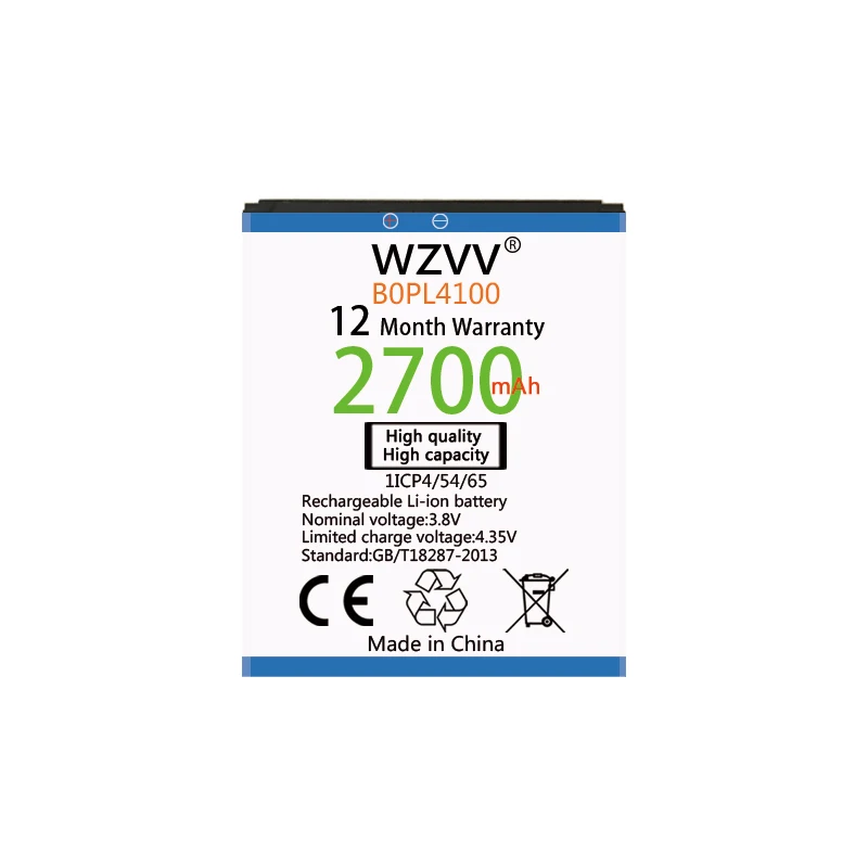 

wzvv 2700mAh Li-on battery BOPL4100 BOPM3100 B0PL4100 for HTC Desire 526 526G 526G+ Dual SIM D526h Batteries