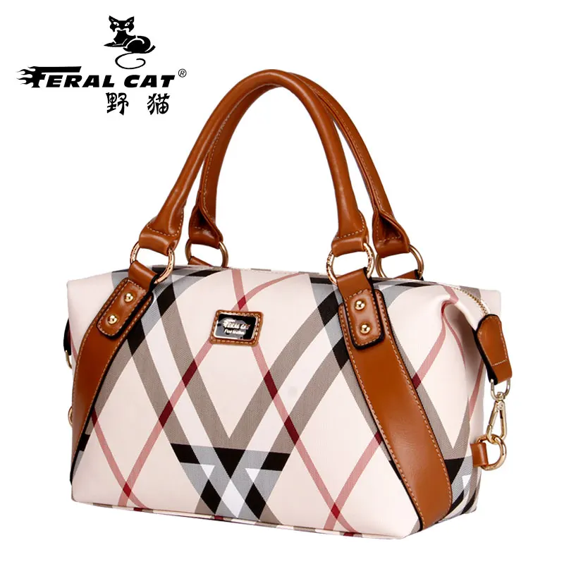 2017 Luxury Handbags Women Bags New Luggage Tote Authentic Brand Plaid