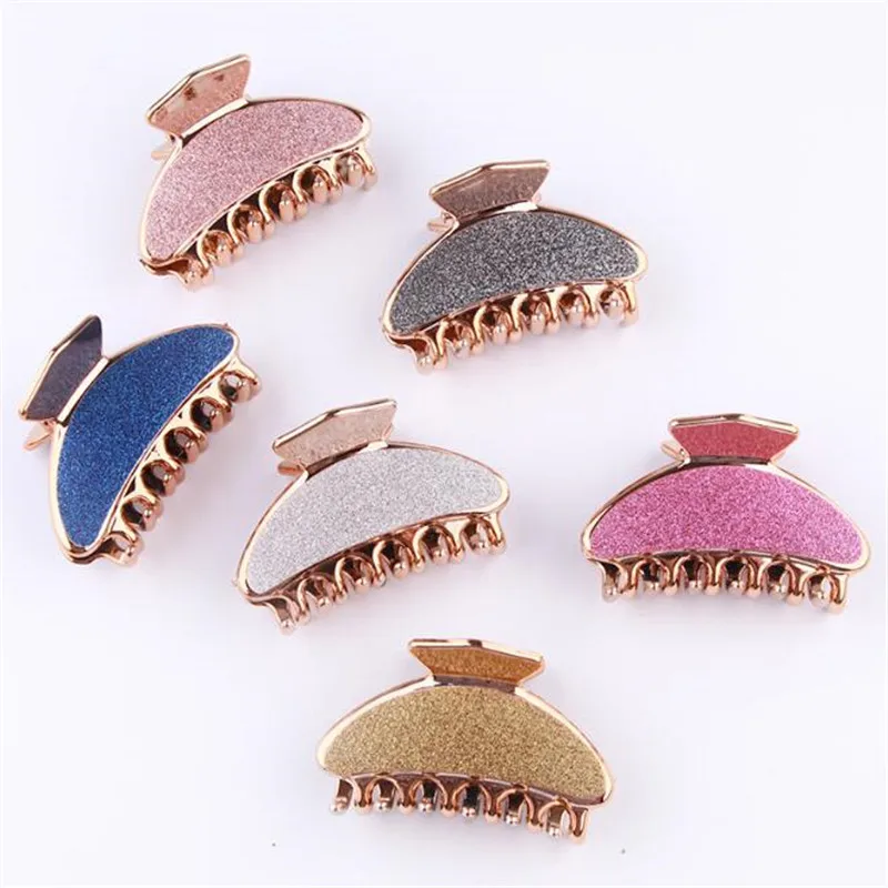 

Glitter Colorful Girls Hairpins Crab Hair Claw Clamp Women Barrettes Scrub Hair Clips Hairgrip Hair Accessories Headwear