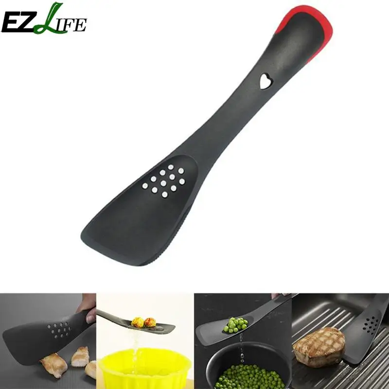 1PC Multi-function Cooking Tools Nylon Turner Spatula With Serrated Divider Skimmer Slotted Spoon Scoop Kitchen Utensils LPF0817