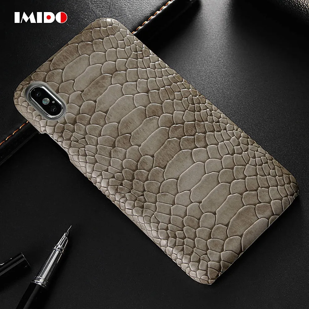 

IMIDO Abstract Leather PU Case For iPhone XS MAX Case Vintage Skin Pattern Back Cover For iPhone X XR 8 7 6 6S Plus Coque Fundas
