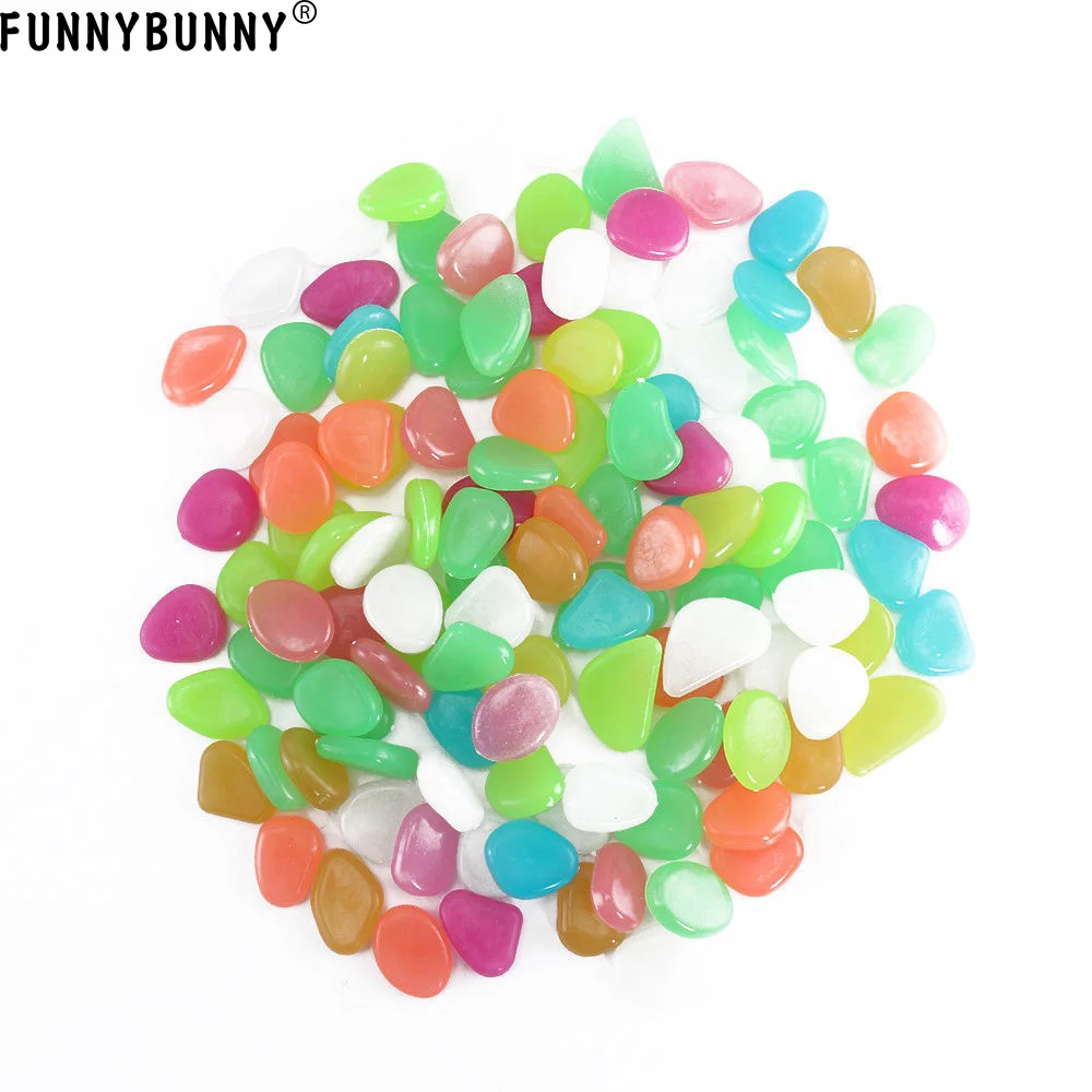 

FUNNYBUNNY Garden Pebbles Luminous for Walkways Outdoor Decor Aquarium Fish Tank Garden Decorative Stones for Path Lawn Yard