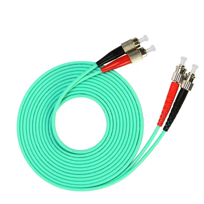 

3m (10ft) FC UPC to ST UPC Duplex OM3 Multimode PVC (OFNR) 3.0mm Fiber Optic Patch Cable