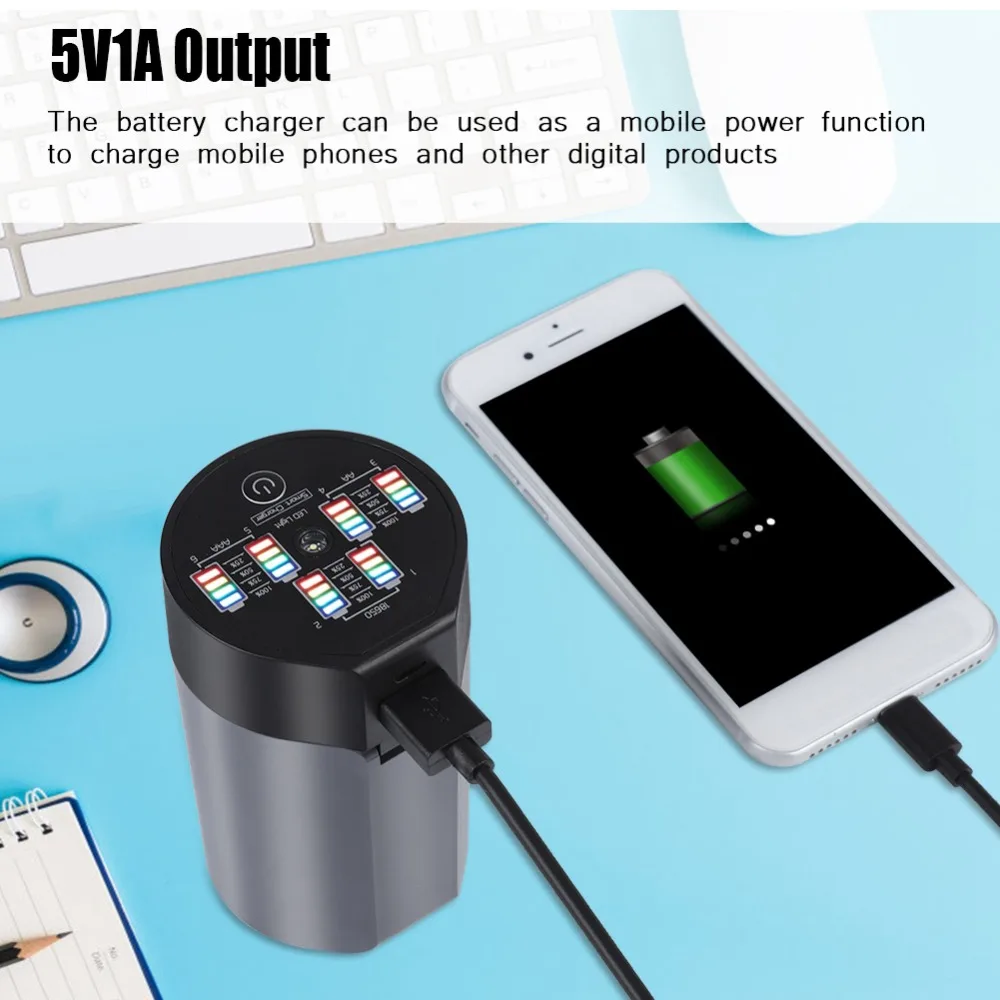 5V/1A Output Smart 18650 Battery Charger Nickel Cadmium Lithium Battery