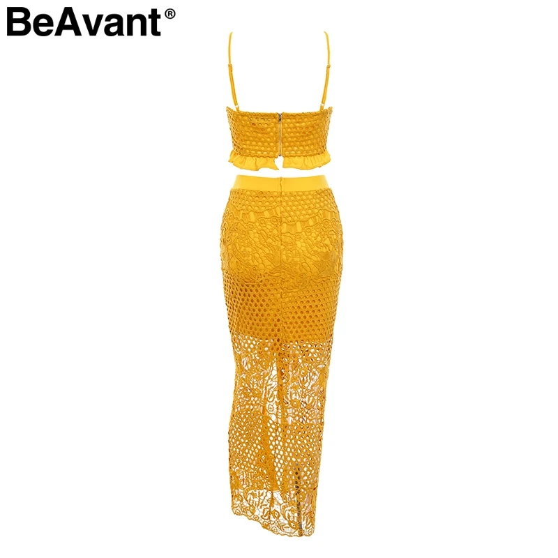 BeAvant, сексуальный комплект из двух предметов, женское летнее платье, на тонких бретельках, на пуговицах, длинное платье, элегантные, открытые, вечерние, Клубные, женские платья