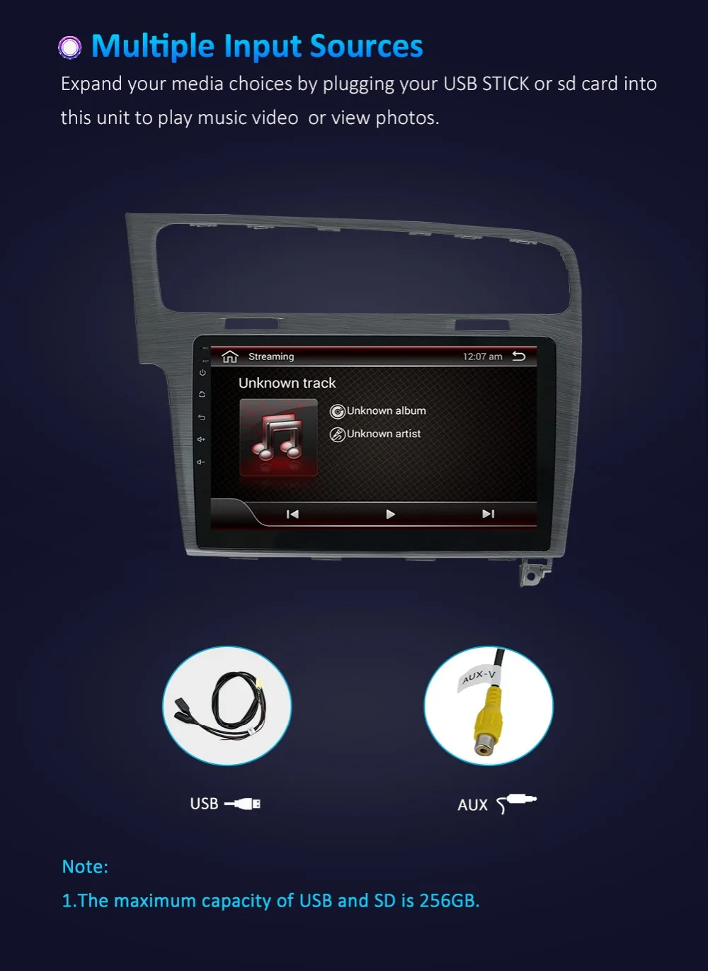 Sale Bosion 2 din For Volkswagen golf 7 2013 Android 9 Autoradio Car Multimedia Player GPS Navigation Head Unit with wifi BT RDS USB 4