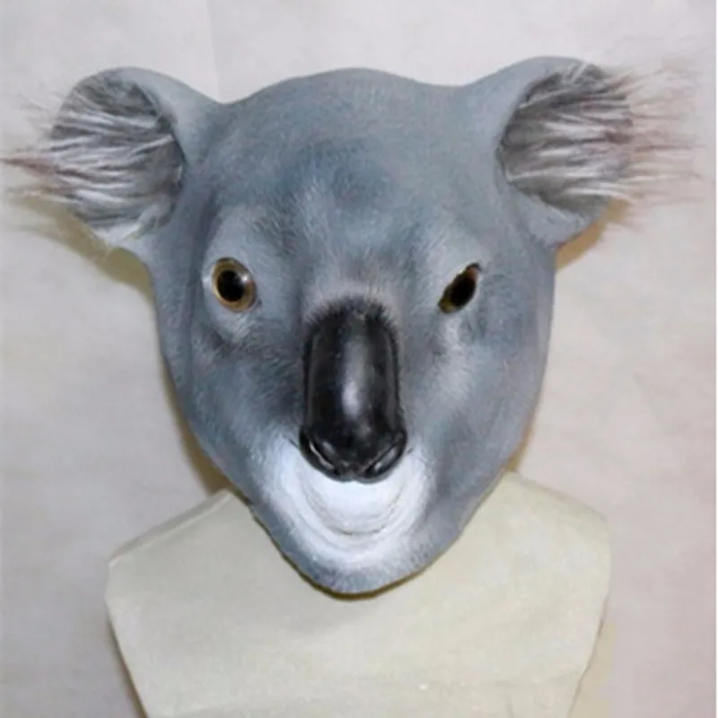 Высококачественная 3D маска коала из латекса с изображением животных на Хэллоуин