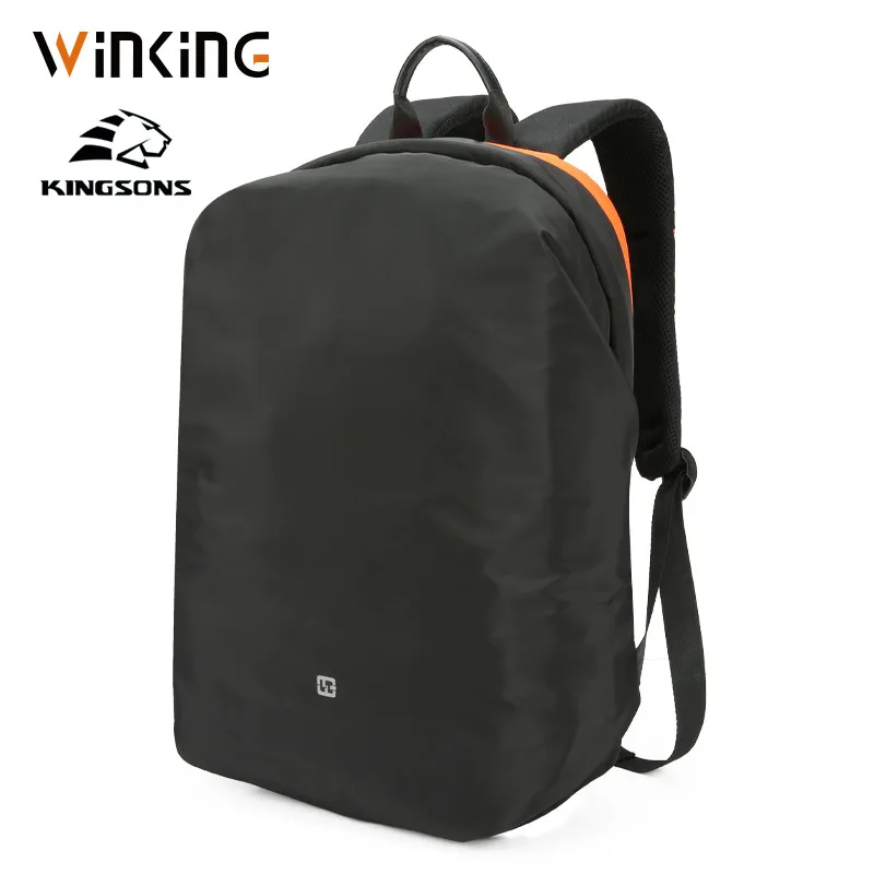 

KINGSONS WINKING Men Women 15.6 inch Laptop Fashion Backpack Multi-layer Space Wear-resistant Business Leisure Travel Backpack