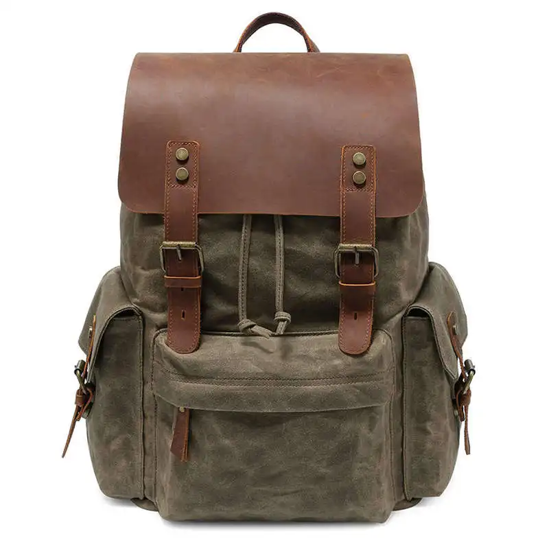 

Large Canvas Backpack School Bag Outdoor Travel Rucksack,Vintage Briefcase Satchel Shoulder Bag