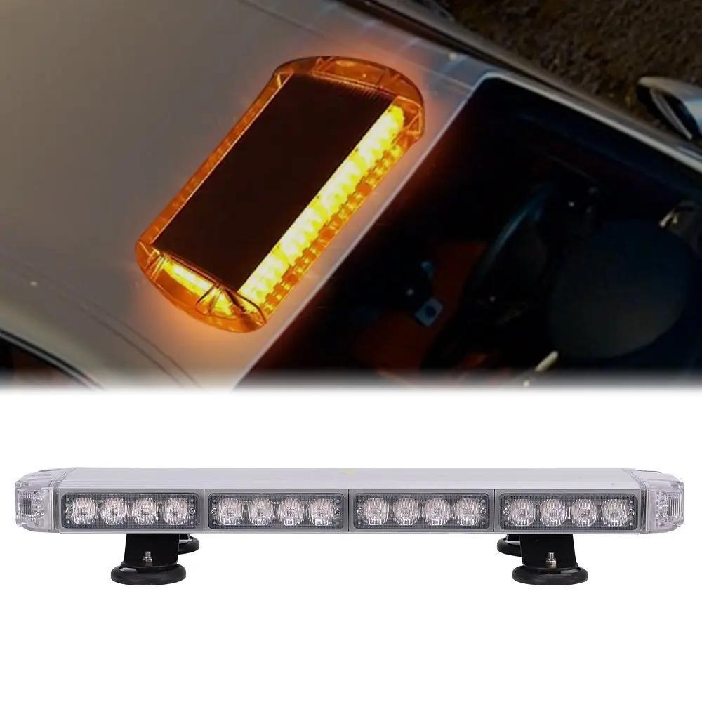 LED 23 Inch 114W Amber Emergency Warning Strobe Lights Flash