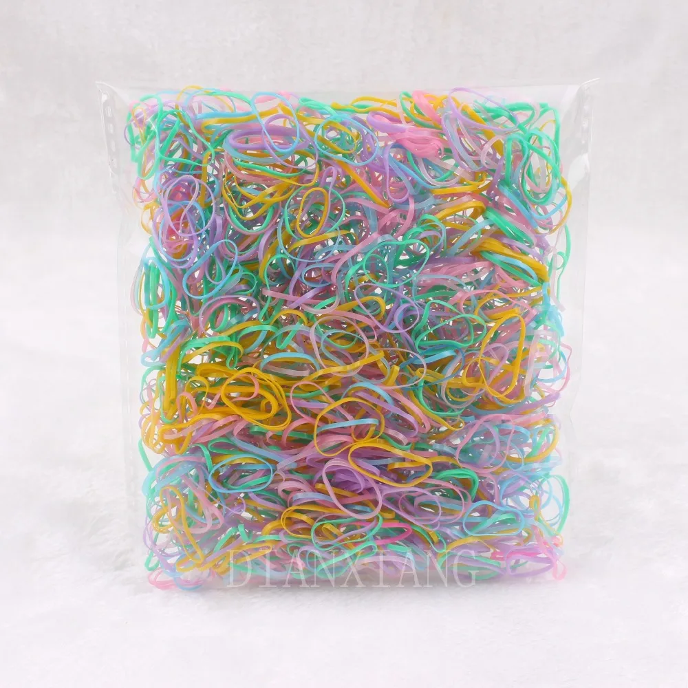DIANXIANG маленькая Конфета разных цветов резиновые ленты эластичные волосы резинки аксессуары для девочек Дети 1000 шт/партия