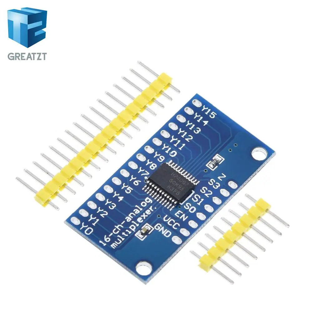 

GREATZT CD74HC4067 16-Channel Analog Digital Multiplexer Breakout Board Module For Arduino