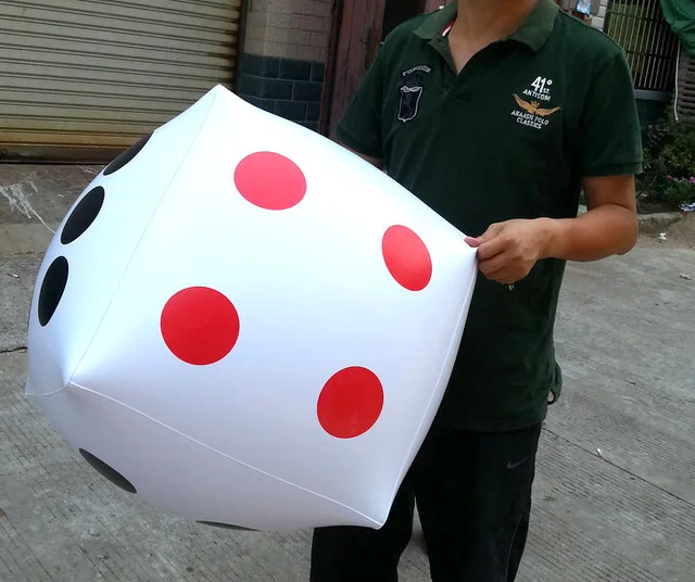 

Inflatables Pvc Inflatable Dice Sweepstakes Large Dices Model Sieve Teaching Aids Outdoor Game Play Toys Children Party Fun