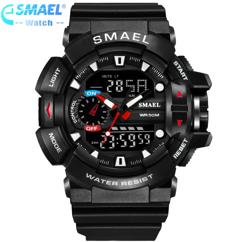 Ceny LED cyfrowy zegarek mężczyźni Sport zegarki 2019 zegar słynny top marka luksusowe SMAEL elektroniczny cyfrowy zegarek Relogio Masculino,