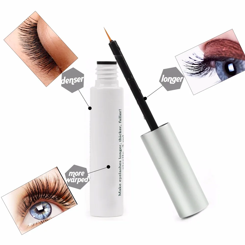 US Stock Herbal Eyelash Eyebrow Growth Treatments Liquid Serum Enhancer Mascara Eye Lash lengthening Thicker Curling