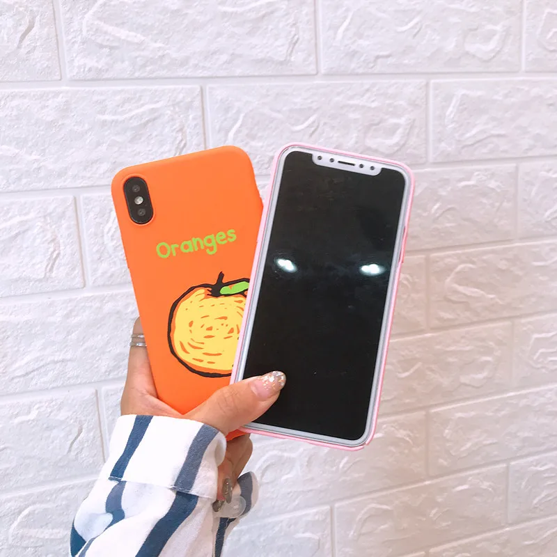 Летний чехол для телефона fresh fruit для iPhone6 8 6 p 7 p 8 p скраб все включено анти-осенний Пыленепроницаемый Чехол для iPhone X XS XR MAX - Цвет: 4