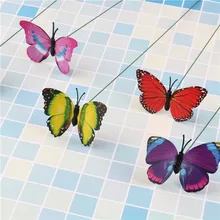 1 шт. 3D Красочные DIY газон Бабочка Декоративные на палочках домашний Двор Газон цветочный горшок растение украшение сад Бабочка Орнамент