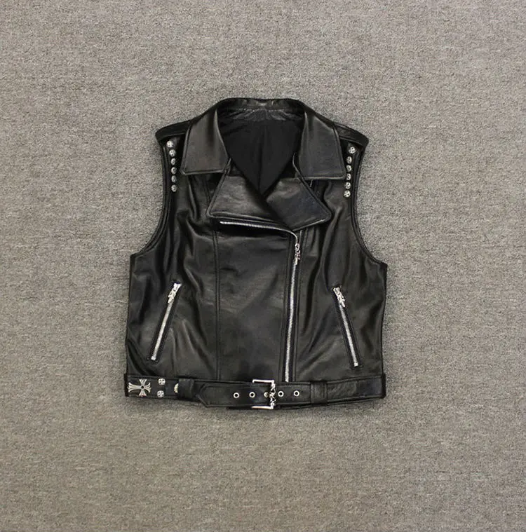 2016 Naturel Véritable Mode red Black Gilet Solid Moto Femmes Veste wine Livraison black Embroidery Réel Cuir Avec Gratuite De green Broderie Coût En vvqwrnpE5A