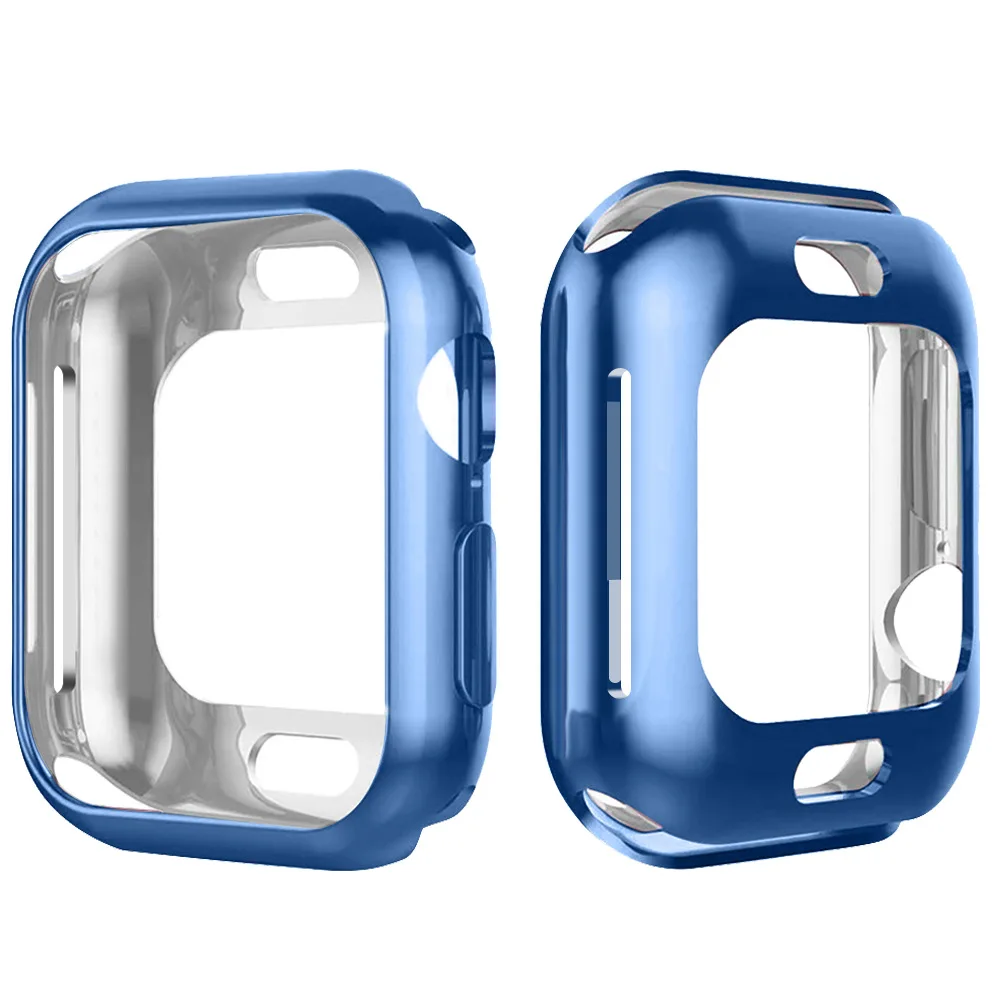 Тонкий чехол 360 градусов для часов Apple Watch 4 44 мм 40 мягкая прозрачная защитная