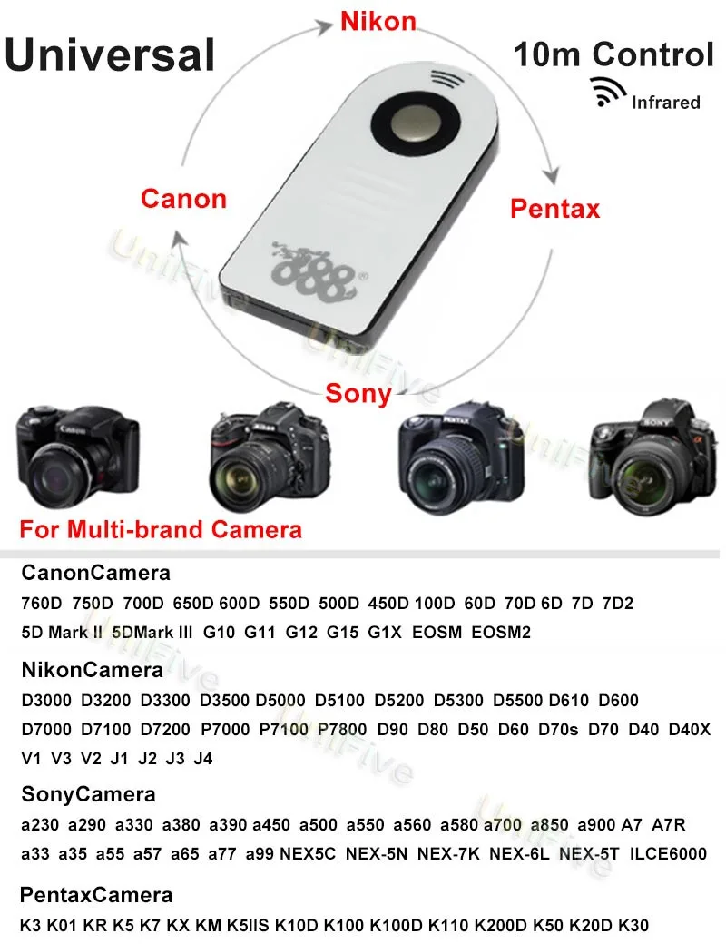 Ir Control Remoto Inalámbrico Para Pentax K7 K5 K200D K100D K110 K20d K20 Kr Cámara