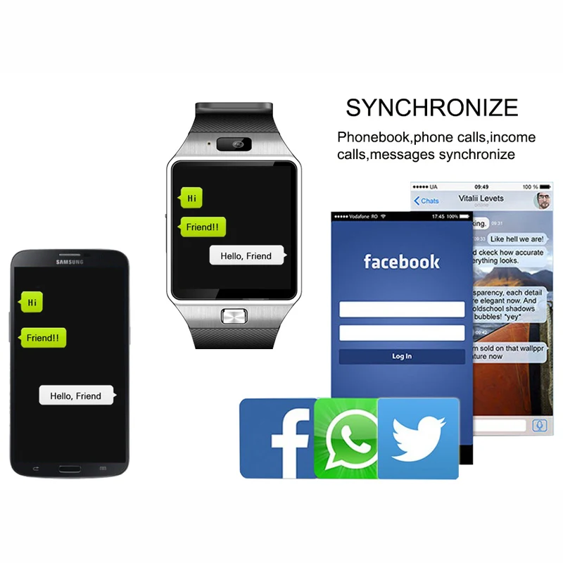 New DZ09 Smart Watch Bluetooth WristWatch SIM Card Smart watch For Ios Android xiaomi huawei Phones Smart Watch