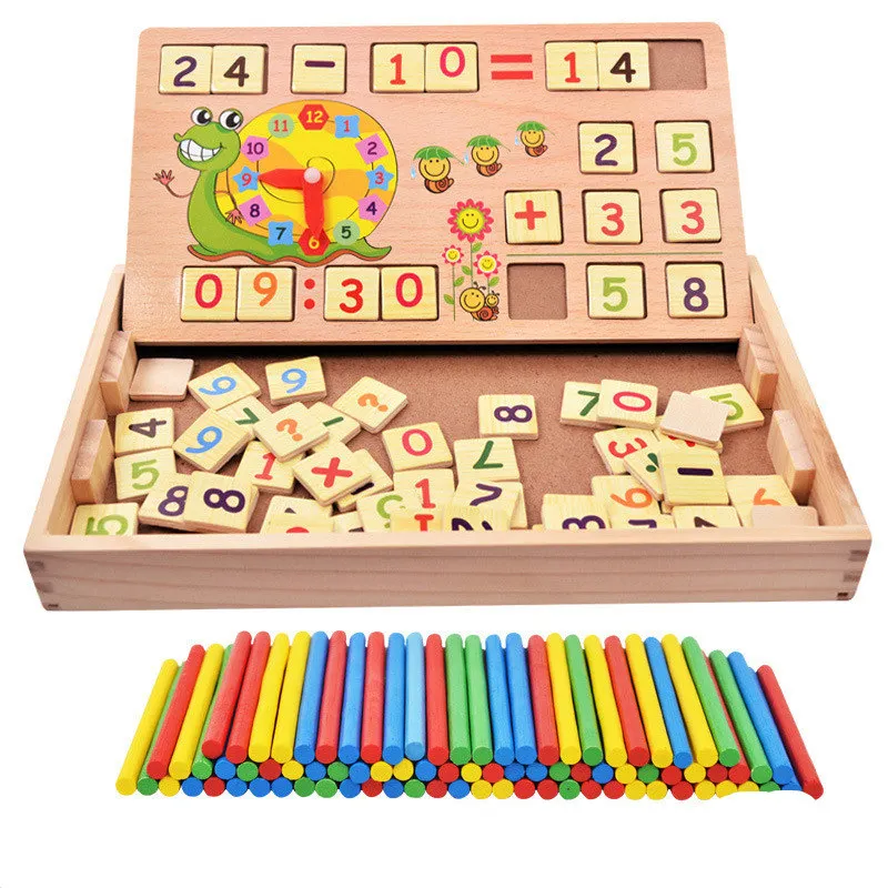 Деревянная игрушка счетная игра Abacus деревянный счетчик бар цифровые палочки