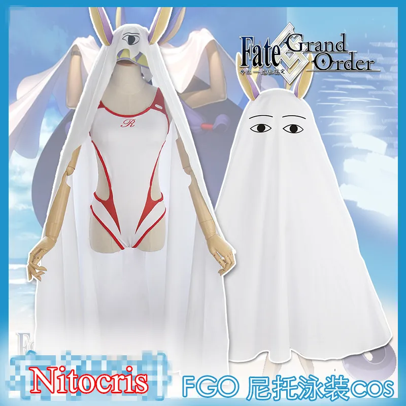 Аниме! FGO Fate/Grand Order Nitocris купальный костюм с принтом Assassin Card карнавальный вечерние