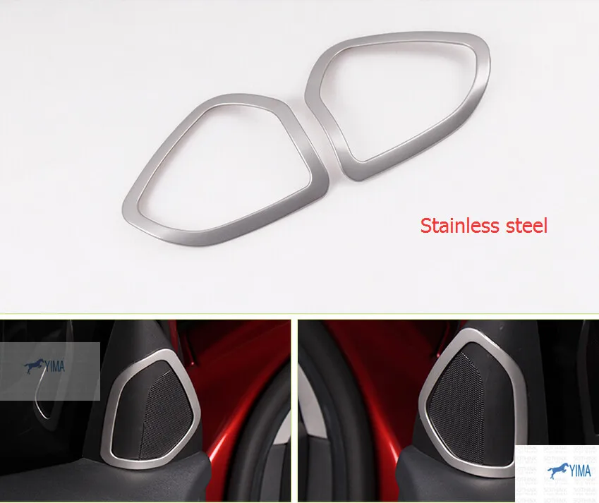 

Lapetus Pillar A Stereo Speaker Audio Sound Loudspeaker Cover Trim 2 Pcs Accessories Interior Fit For Volvo V60 S60 2014 2015