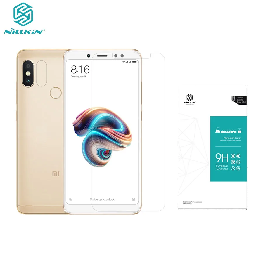 

For Xiaomi Redmi Note 5 Pro Tempered Glass Screen Protector Film Nillkin H Anti-Explosion Glass For Redmi Note5 (AI Dual Camera)