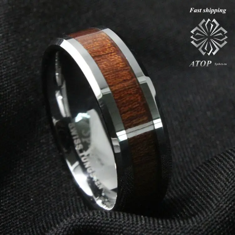Мужское кольцо из карбида вольфрама 8 мм|wedding band ring|mens tungsten ringsband ring |