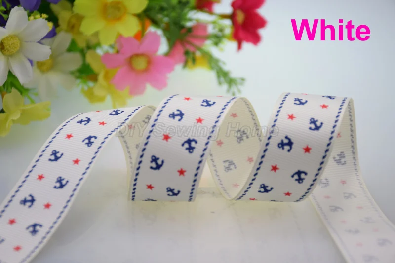 Larghezza 1 "(25mm), nastro stampato geometrico nastro in Grosgrain di poliestere, accessori per fiocchi per capelli fai da te, confezione regalo #2867 - immagine 2