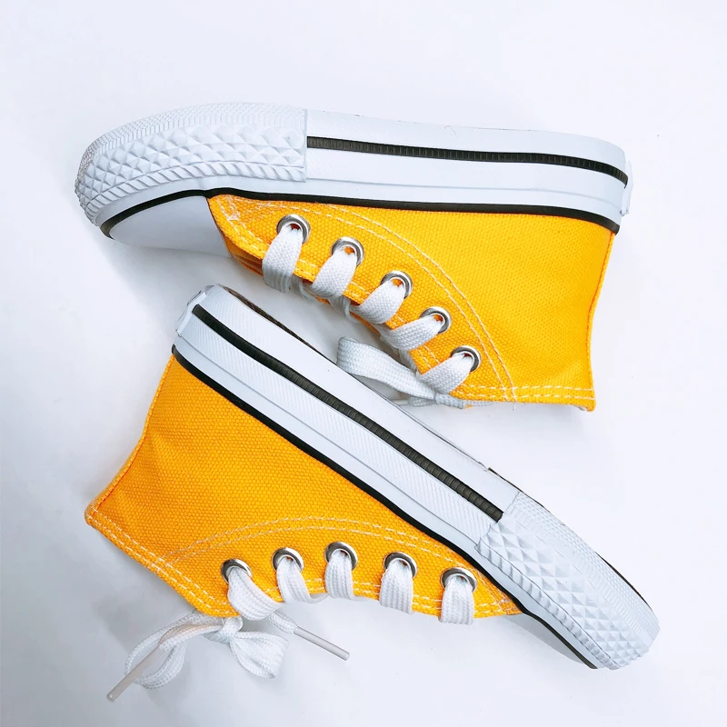 

Children Canvas Sneakers Casual 2019 Classic High Top Girls Canvas Shoes Student Lace up Sneakers for Boys New Toddler Shoes